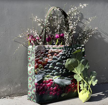 Bags and totes - Shopping bag "Eggplants - Zucchinis" - MARON BOUILLIE