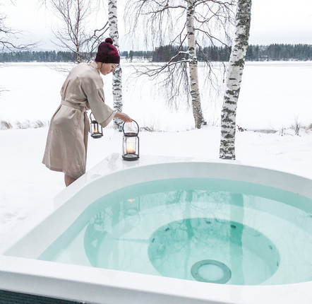 Jacuzzis - Spa extérieur blanc Drop Lähde. - DROP