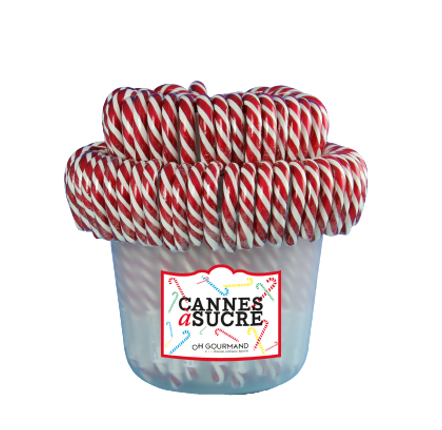 Candy - Strawberry candy canes - OH GOURMAND