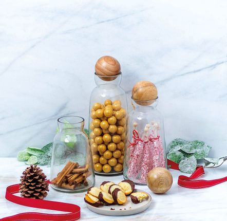 Carafes - Carafes en verre avec bouchon en bois de manguier - BE HOME