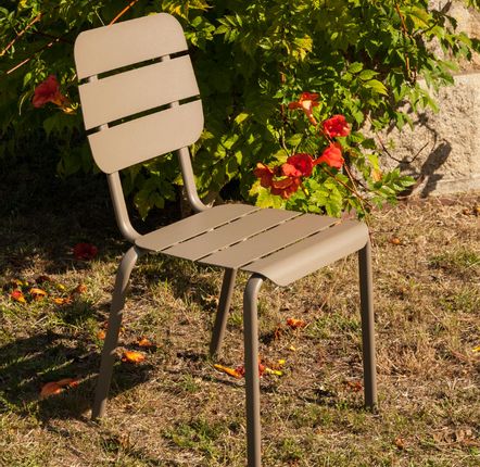 Dmora Chaise d'extérieur Viterbo, Chaise de jardin, Chaise pour