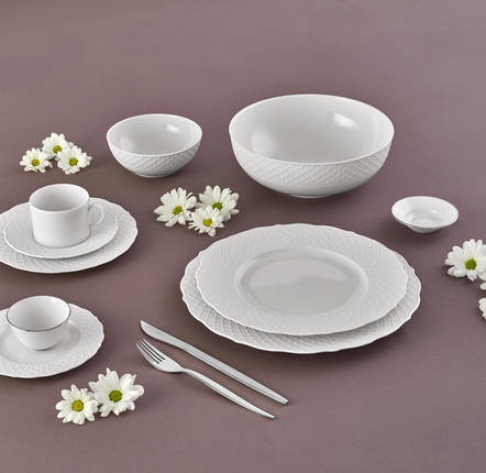 Assiettes au quotidien - Empire Silk - Assiettes en porcelaine - PORCEL