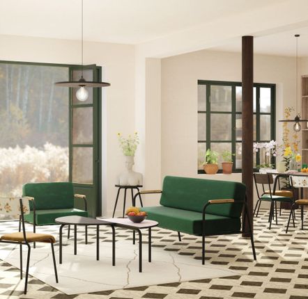Mobilier et rangements pour bureau - Canapé rétro intérieur design Barnabé 2 places - LES GAMBETTES
