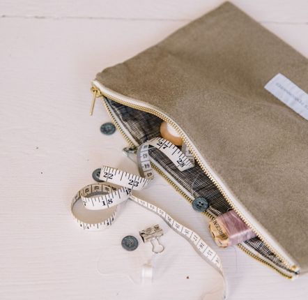 Clutches - Small organic cotton canvas pouch - LES PENSIONNAIRES