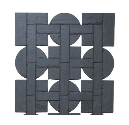Outdoor decorative accessories - Openwork wall decor in natural slate H158/ W 58/ 1 cm - ARDOISE DESIGN