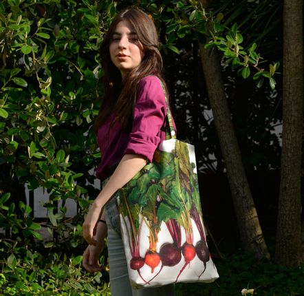 Carrots bag - Green life tote bag - Designer Maron Bouillie Paris