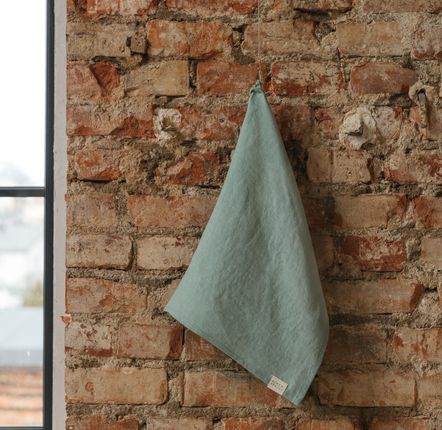 Dish towels - Ocean Mint Linen Kitchen Towel - LINEN SPELLS