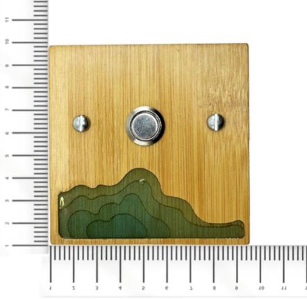 Objets de décoration - Carré Bois vert - LA FÉE SONNETTE
