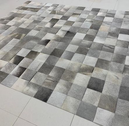 Tapis sur-mesure - LR 102, tapis en cuir de vache provenant directement d'un fabricant in - INDIAN RUG GALLERY