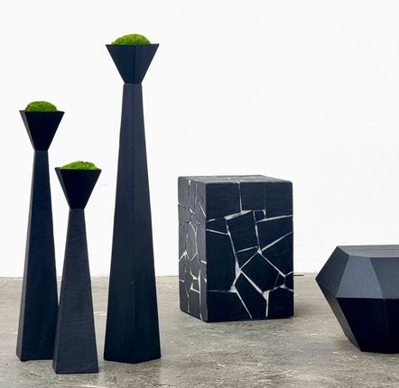 Jardinières - Poetic, ensemble de 3 sculptures en ardoise naturelle - ARDOISE DESIGN
