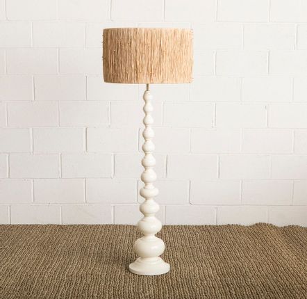 Floor lamps - Wooden FLOOR Lamp TUCANA - MAHE HOMEWARE