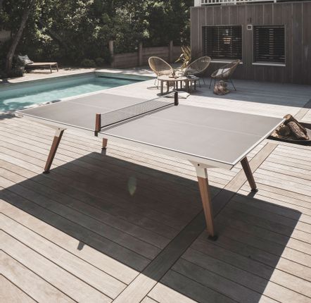 Accessoires de déco extérieure - Table de ping-pong Origin Outdoor - Blanc et Lignes Ping - CORNILLEAU