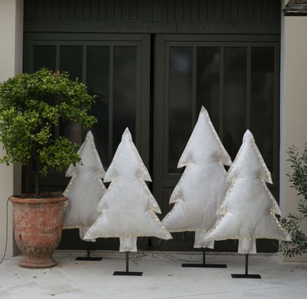 Decorative objects - WHITE luminous tree - ROSE VELOURS