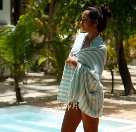 Paréos - Serviette Mare Capri Fouta 90x180 cm - GREEN PETITION