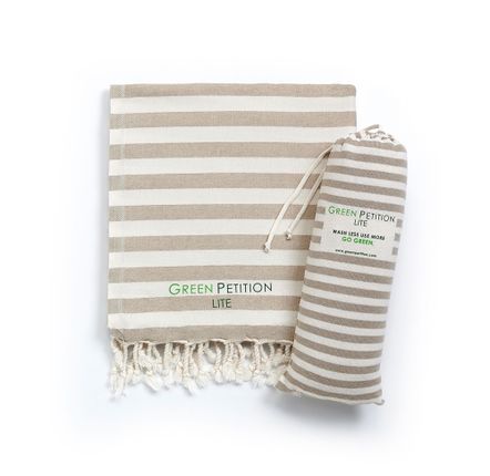 Paréos - Serviette à fouta Mare Sand Beige 90x180 cm - GREEN PETITION