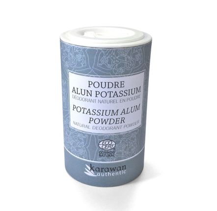 Cosmétiques - PIERRE NATURELLE D'ALUN POTASSIUM EN POUDRE - BOITE SALIÈRE 90G - KARAWAN AUTHENTIC