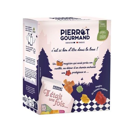 Children's mealtime - Box of 12 mini candy bags -\" Once upon a time\ " - PIERROT GOURMAND