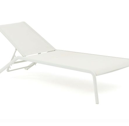 Deck chairs - Fleole pearl grey sunlounger. - EZEÏS