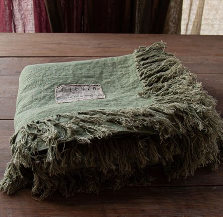 Bed linens - 280x300 cm MARRAKECH washed linen bedspread - DE.LENZO