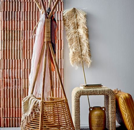 Mounting accessories - Salerno Coat Rack, Nature, Rattan  - BLOOMINGVILLE MULTIBRAND HOUSE