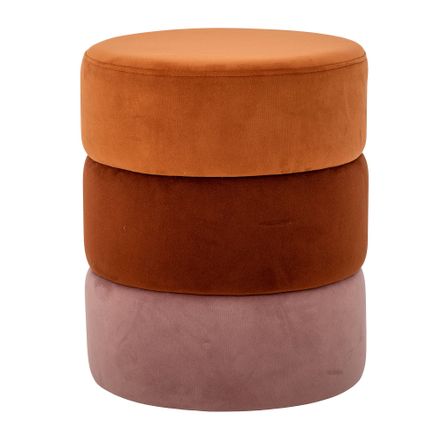 Poufs - Bilbao Pouf, Orange, Polyester  - BLOOMINGVILLE MULTIBRAND HOUSE