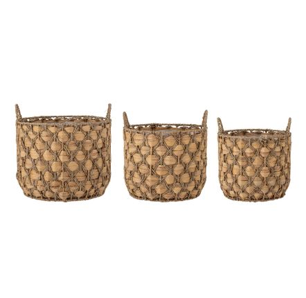 Paniers - Joleen Panier, Nature, Jacinthe d'eau Set of 3 - CREATIVE COLLECTION