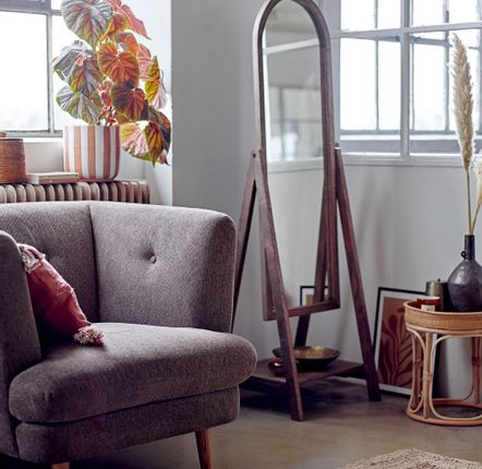 Miroirs - Cathia Miroir sur pied, Marron, Mango  - BLOOMINGVILLE MULTIBRAND HOUSE