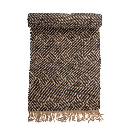 Rugs - Aby Rug, Black, Jute  - BLOOMINGVILLE MULTIBRAND HOUSE