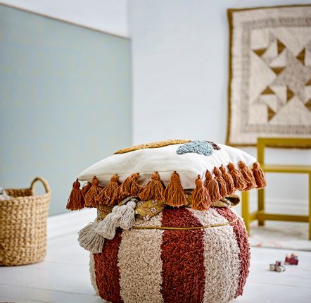 Poufs - Charoline Pouf, Marron, Coton  - BLOOMINGVILLE MINI