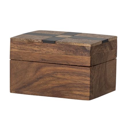 Boîtes de rangement  - Cemile Boîte avec couvercle, Marron, Mango  - BLOOMINGVILLE MULTIBRAND HOUSE