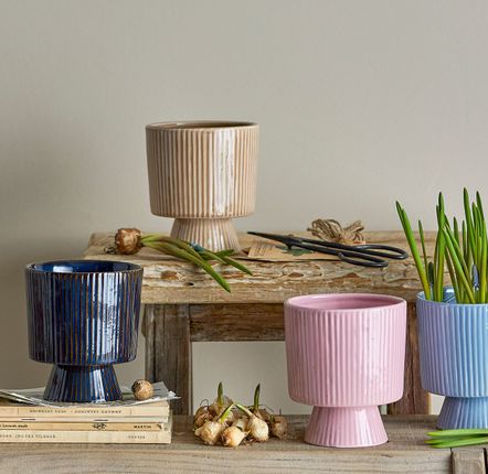 Flower pots - Ayleen Flowerpot, Blue, Stoneware  - BLOOMINGVILLE MULTIBRAND HOUSE