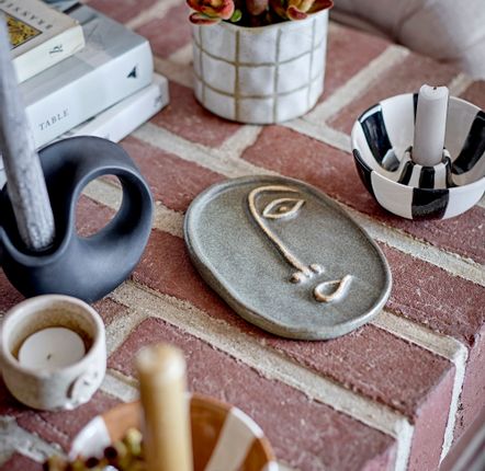 Candlesticks and candle holders - Eja Candle Holder, Brown, Stoneware  - BLOOMINGVILLE MULTIBRAND HOUSE