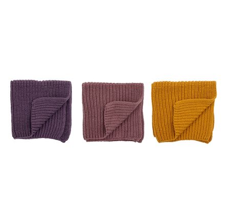 Brosserie - Ninna Torchon pour la vaisselle, Violet, Coton Set of 3 - BLOOMINGVILLE MULTIBRAND HOUSE