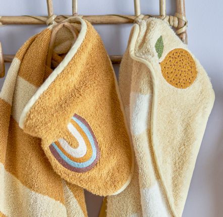 Serviettes de bain - Agnes Serviette, Nature, Coton OEKO-TEX®  - BLOOMINGVILLE MINI