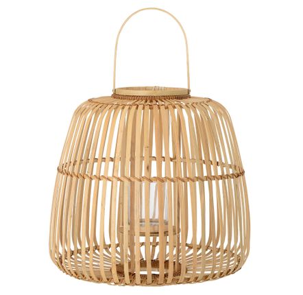 Outdoor table lamps - Lalla Lantern w/Glass, Nature, Bamboo  - BLOOMINGVILLE MULTIBRAND HOUSE