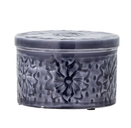 Food storage - Ena Jar w/Lid, Blue, Metal  - CREATIVE COLLECTION