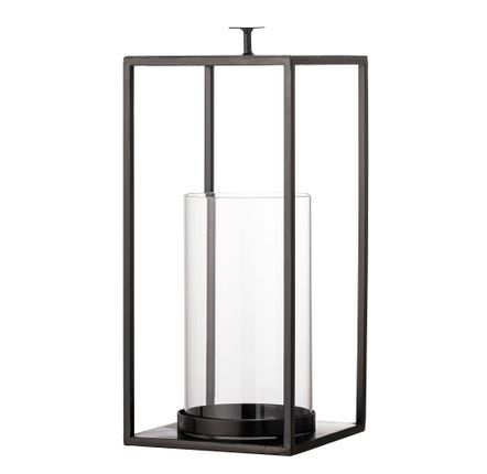 Outdoor table lamps - Udoon Lantern w/Glass, Black, Metal  - BLOOMINGVILLE MULTIBRAND HOUSE