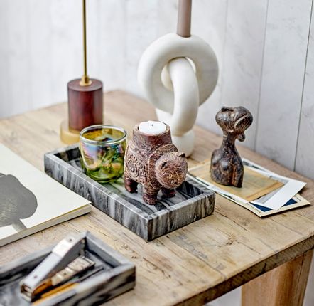 Candlesticks and candle holders - Goa Candle Holder, White, Marble  - BLOOMINGVILLE MULTIBRAND HOUSE