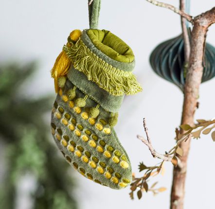 Guirlandes et boules de Noël - Jeanne Bibelot, Verte, Coton  - BLOOMINGVILLE MULTIBRAND HOUSE