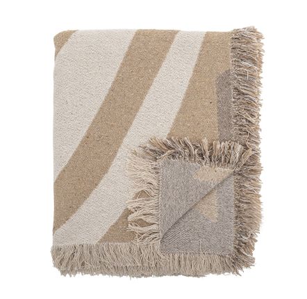 Throw blankets - Orinoco Throw, Nature, Recycled Cotton  - BLOOMINGVILLE MULTIBRAND HOUSE