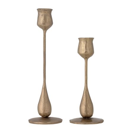 Candlesticks and candle holders - Kora Candle Holder, Brass, Metal Set of 2 - CREATIVE COLLECTION