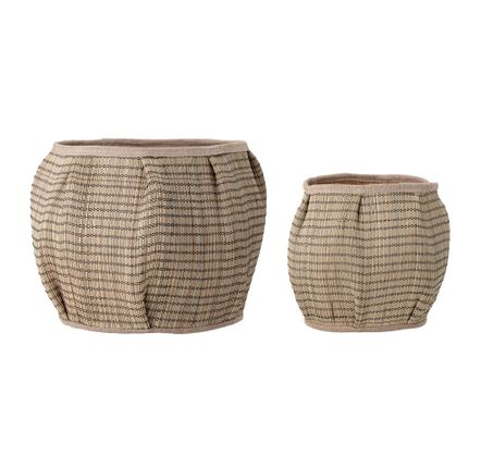 Paniers - Diora Panier, Noir, Herbier marin Set of 2 - BLOOMINGVILLE MULTIBRAND HOUSE