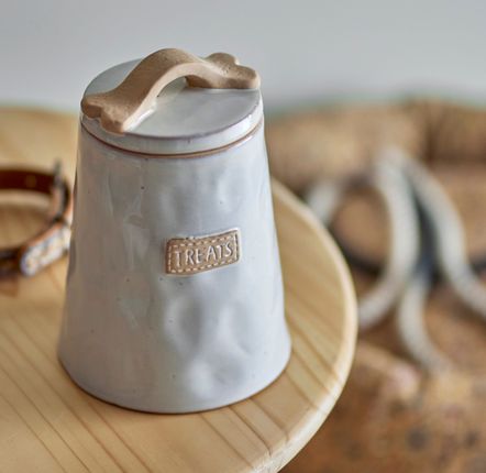 Accessoires animaux - Bandit Cruche avec couvercle , Blanc, Grès  - BLOOMINGVILLE MULTIBRAND HOUSE