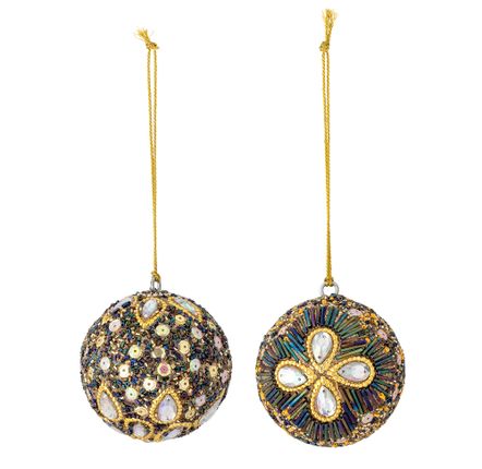 Guirlandes et boules de Noël - Eleanore Bibelot, Blue, Verre Set of 2 - BLOOMINGVILLE MULTIBRAND HOUSE