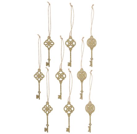 Guirlandes et boules de Noël - Kaley Bibelot, Or, Bois Set of 9 - BLOOMINGVILLE MULTIBRAND HOUSE