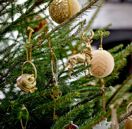 Guirlandes et boules de Noël - Kaley Bibelot, Or, Bois Set of 9 - BLOOMINGVILLE MULTIBRAND HOUSE