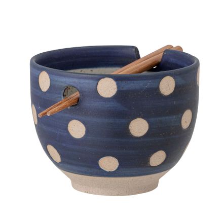 Bols - Masami Bol avec des baguettes, Blue, Grès Set - BLOOMINGVILLE MULTIBRAND HOUSE
