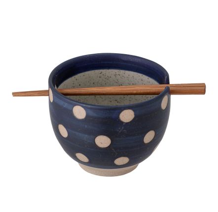 Bols - Masami Bol avec des baguettes, Blue, Grès Set - BLOOMINGVILLE MULTIBRAND HOUSE