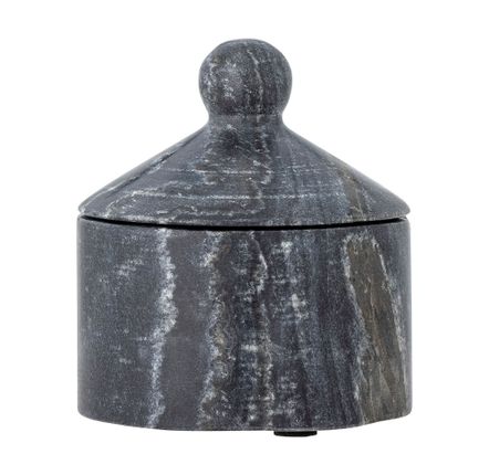 Food storage - Inette Jar w/Lid, Black, Marble  - BLOOMINGVILLE MULTIBRAND HOUSE