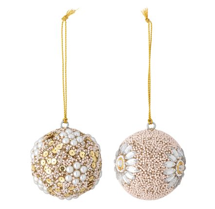 Guirlandes et boules de Noël - Eleanore Bibelot, Rose, Verre Set of 2 - BLOOMINGVILLE MULTIBRAND HOUSE